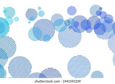 Light BLUE vector texture with disks. Abstract illustration with colored bubbles in nature style. Pattern for futuristic ad, booklets.