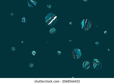 Light blue vector texture with disks. Blurred decorative design in abstract style with bubbles. Pattern of water, rain drops.