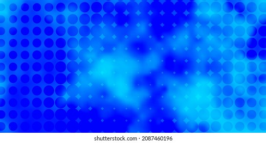 Light BLUE vector texture with disks. Abstract illustration with colorful spots in nature style. New template for a brand book.