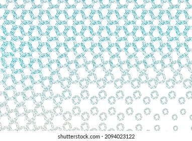 Textura vectorial azul claro con discos. Burbujas borrosas sobre fondo abstracto con gradiente colorido. Plantilla completamente nueva para su libro de marca.