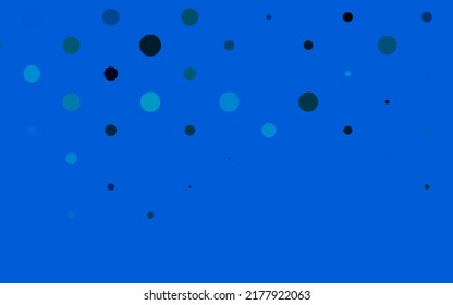 Light BLUE vector texture with disks. Beautiful colored illustration with blurred circles in nature style. Pattern of water, rain drops.