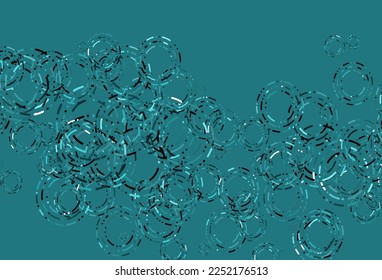 Light BLUE vector texture with disks. Glitter abstract illustration with blurred drops of rain. Template for your brand book.
