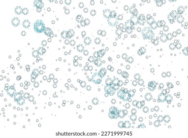 Textura vectorial AZUL clara con discos. Ilustración abstracta moderna con gotas de agua coloridas. Patrón para sitios web hermosos.