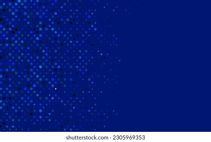 Light BLUE vector texture with disks. Illustration with set of shining colorful abstract circles. Pattern of water, rain drops.