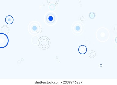 Light BLUE vector texture with disks. Beautiful colored illustration with blurred circles in nature style. Pattern for ads, leaflets.