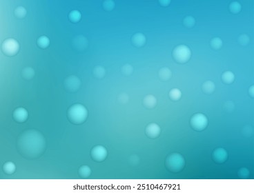 Light BLUE vector texture with disks. Glitter abstract illustration with blurred drops of rain. New design for ad, poster, banner of your website.