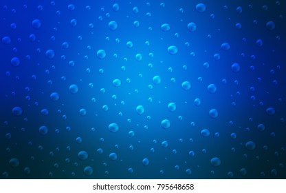 Light BLUE vector texture with disks. Abstract illustration with colored bubbles in nature style. Completely new template for your brand book.