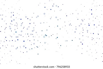 Light BLUE vector  texture with disks. Blurred decorative design in abstract style with bubbles. Completely new template for your brand book.