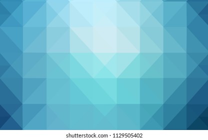 Light BLUE vector texture with gradient triangles. Triangular geometric sample with gradient.  Pattern for a brand book's backdrop.