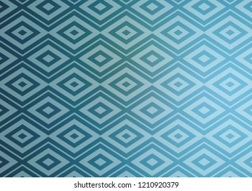 Light BLUE vector texture with lines, rhombuses. Modern geometric abstract illustration with lines, squares. Pattern for business booklets, leaflets.