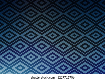 Light BLUE vector texture with lines, rhombuses. Glitter abstract illustration with colorful lines, rhombuses. Backdrop for TV commercials.