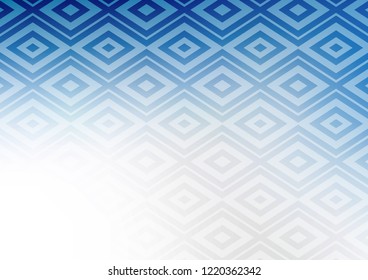 Light BLUE vector texture with lines, rhombuses. Modern geometric abstract illustration with lines, squares. Backdrop for TV commercials.