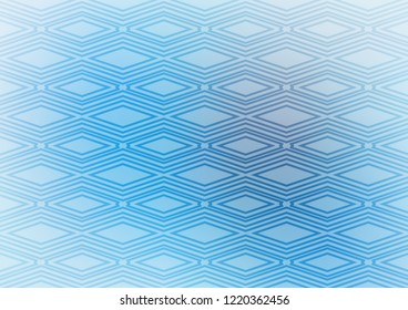 Light BLUE vector texture with lines, rhombuses. Glitter abstract illustration with colorful lines, rhombuses. Best design for your ad, poster, banner.