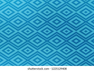 Light BLUE vector texture with lines, rhombuses. Colorful lines, squares on abstract background with gradient. Pattern for business booklets, leaflets.