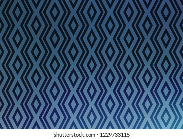 Light BLUE vector texture with lines, rhombuses. Colorful lines, squares on abstract background with gradient. Backdrop for TV commercials.