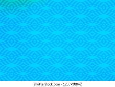 Light BLUE vector texture with lines, rhombuses. Modern geometric abstract illustration with lines, squares. Best design for your ad, poster, banner.