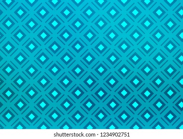 Light BLUE vector texture with lines, rhombuses. Shining colorful illustration with lines, rectangles. Backdrop for TV commercials.