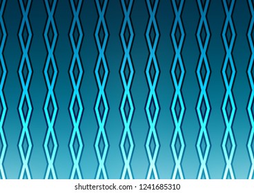 Light BLUE vector texture with lines, rhombuses. Colorful illustration with lines, cubes on abstract template. Pattern for ads, posters, banners.