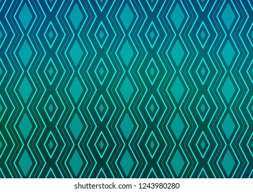 Light BLUE vector texture with lines, rhombuses. Colorful lines, squares on abstract background with gradient. Pattern for business booklets, leaflets.