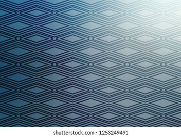 Light BLUE vector texture with lines, rhombuses. Glitter abstract illustration with colorful lines, rhombuses. Backdrop for TV commercials.