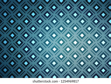 Light BLUE vector texture with lines, rhombuses. Modern geometric abstract illustration with lines, squares. Pattern for business booklets, leaflets.