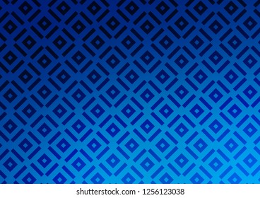Light BLUE vector texture with lines, rhombuses. Glitter abstract illustration with colorful lines, rhombuses. Best design for your ad, poster, banner.