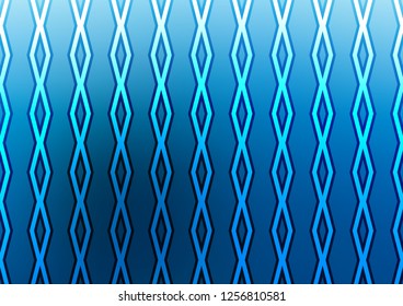 Light BLUE vector texture with lines, rhombuses. Glitter abstract illustration with colorful lines, rhombuses. Pattern for business booklets, leaflets.
