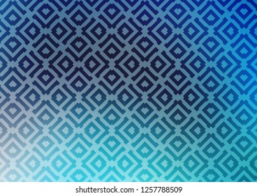 Light BLUE vector texture with lines, rhombuses. Glitter abstract illustration with colorful lines, rhombuses. Backdrop for TV commercials.