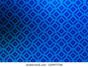 Light BLUE vector texture with lines, rhombuses. Colorful illustration with lines, cubes on abstract template. Pattern for websites, landing pages.