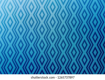 Light BLUE vector texture with lines, rhombuses. Colorful lines, squares on abstract background with gradient. Pattern for websites, landing pages.