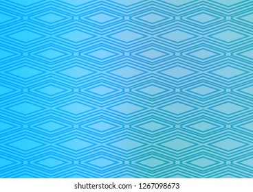Light BLUE vector texture with lines, rhombuses. Modern geometric abstract illustration with lines, squares. Pattern for ads, posters, banners.