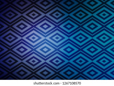 Light BLUE vector texture with lines, rhombuses. Shining colorful illustration with lines, rectangles. Pattern for websites, landing pages.