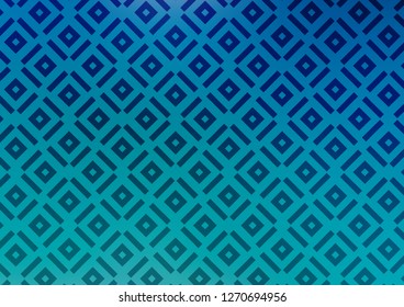 Light BLUE vector texture with lines, rhombuses. Shining colorful illustration with lines, rectangles. Best design for your ad, poster, banner.