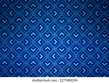 Light BLUE vector texture with lines, rhombuses. Colorful decorative design in simple style with lines, rhombuses. Pattern for business booklets, leaflets.