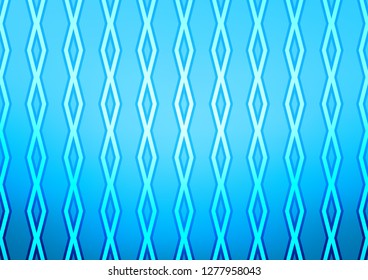 Light BLUE vector texture with lines, rhombuses. Colorful illustration with lines, cubes on abstract template. Best design for your ad, poster, banner.