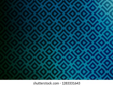 Light BLUE vector texture with lines, rhombuses. Modern geometric abstract illustration with lines, squares. Pattern for business booklets, leaflets.