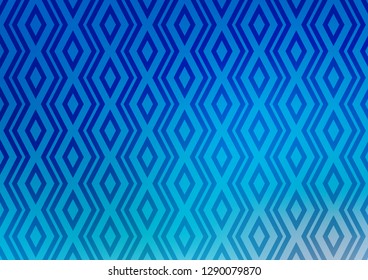 Light BLUE vector texture with lines, rhombuses. Modern geometric abstract illustration with lines, squares. Smart design for your business advert.