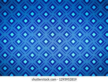 Light BLUE vector texture with lines, rhombuses. Glitter abstract illustration with colorful lines, rhombuses. Best design for your ad, poster, banner.