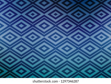 Light BLUE vector texture with lines, rhombuses. Colorful illustration with lines, cubes on abstract template. Smart design for your business advert.