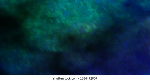 Light BLUE vector texture with lines, triangles. Modern gradient illustration with colorful triangles. Template for landing pages.