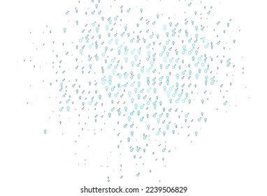 Light blue vector texture with male, female icons. Abstract illustration with colorful gradient gender symbols. Template for fasion magazines.