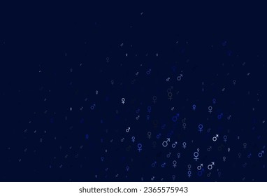 Light blue vector texture with male, female icons. Simple gradient design in abstract style with gender shapes. Simple design for TV commertials.