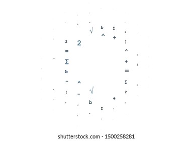 Light BLUE vector texture with mathematic symbols. Abstract illustration with colored algebra signs. Smart design for your university promotion.