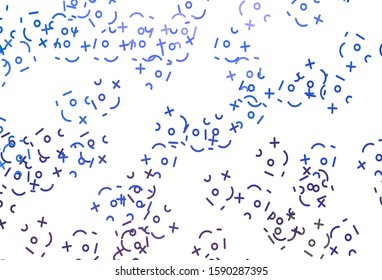 Light BLUE vector texture with mathematic symbols. Modern geometrical illustration with numerals. Pattern for school, grammar websites.