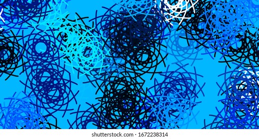 Light BLUE vector texture with memphis shapes. Modern abstract illustration with gradient random forms. Background for cell phones.