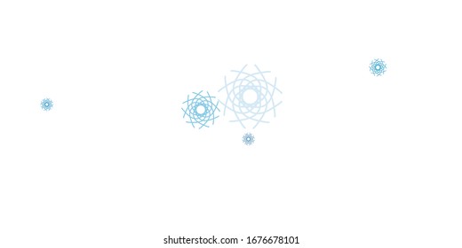Light BLUE vector texture with memphis shapes. Modern abstract illustration with gradient random forms. Simple illustration for your web site.