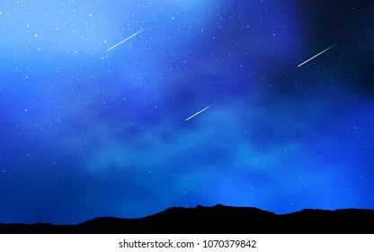 Light BLUE vector texture with milky way stars. Blurred decorative design in simple style with galaxy stars. Pattern for astrology websites.