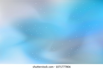 Light BLUE vector texture with milky way stars. Blurred decorative design in simple style with galaxy stars. Best design for your ad, poster, banner.