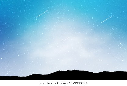 Light BLUE vector texture with milky way stars. Shining colored illustration with bright astronomical stars. Pattern for astronomy websites.