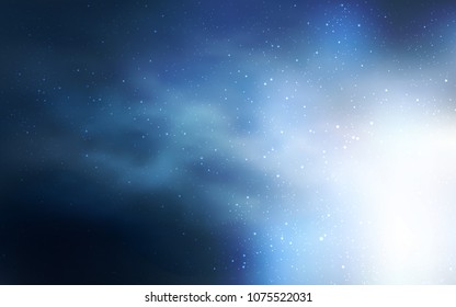 Light BLUE vector texture with milky way stars. Shining illustration with sky stars on abstract template. Pattern for astrology websites.